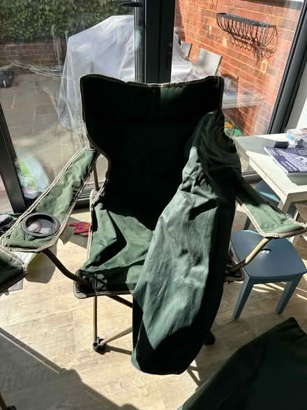 Photo of free two green camping chairs (Rainham ME8) #3