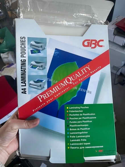 Photo of free Laminating pouches (Within Fields HX3) #1