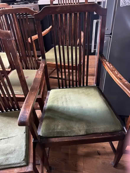 Photo of free 6 old wooden chairs (Buxton Central SK17) #2