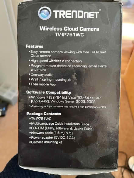 Photo of free Trendnet wireless cloud camera (Chislehurst) #3