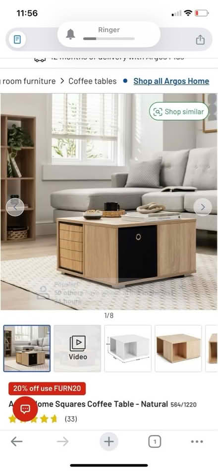 Photo of free Square coffee table from Argos (Reading RG1) #2