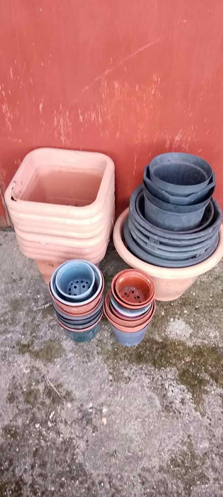 Photo of free Plastic flower pots (Roffey Horsham) #1