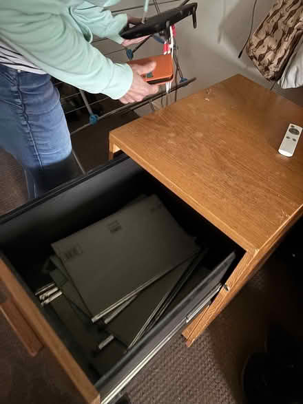 Photo of free Wooden filing cabinet (Felixstowe IP11) #2