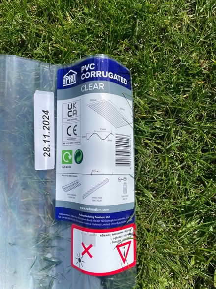 Photo of free 2 PVC corrugated plastic sheets clr (BR6 Orpington / Chelsfield) #2