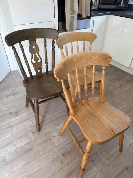 Photo of free x3 Wood Chairs (WV2) #1
