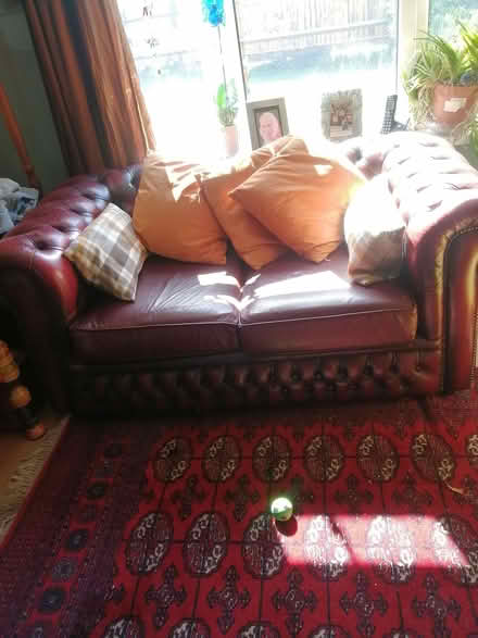 Photo of free Leather chesterfield sofa (Church RG2) #1