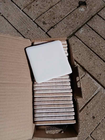 Photo of free 25 small white tiles (Emsworth PO10) #1