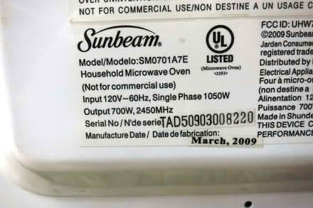 Photo of free Working microwave (West San Jose) #4