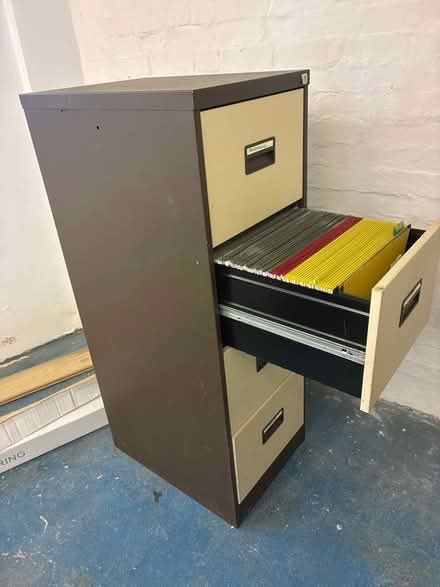 Photo of free metal filing cabinet with 4 drawers (Dursley GL11) #1