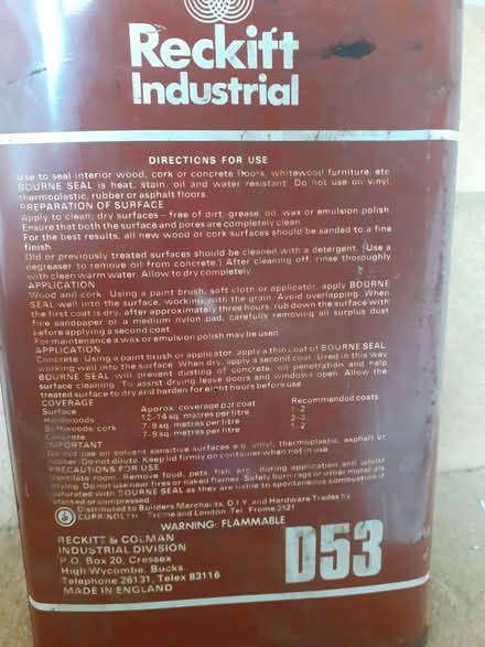 Photo of free Bourne Seal for wood/cork/concrete (Surrey Heath GU15) #2