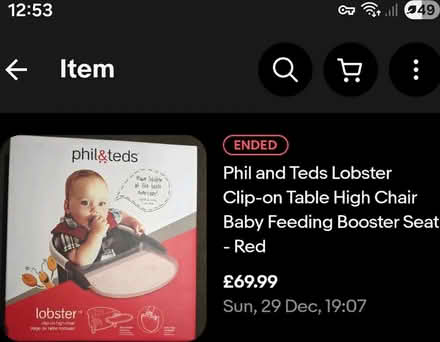 Photo of free Clip on table high chair (CH48) #1