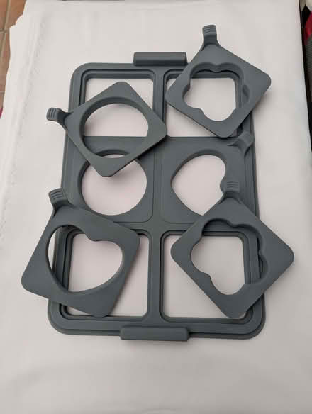 Photo of free Fried egg silicone rubber moulds, with holder. (Toton NG9) #3