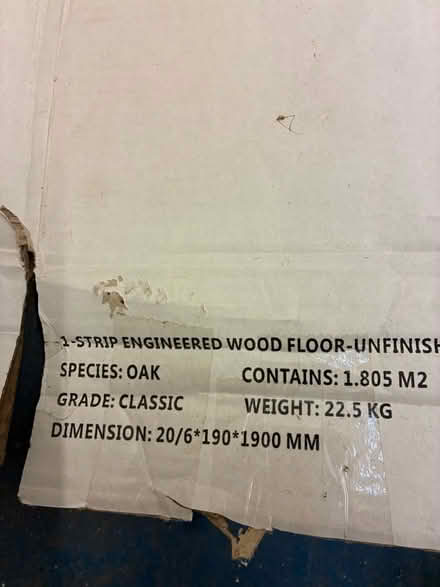 Photo of free 6 lengths engineered oak wood flooring planks (Dursley GL11) #2