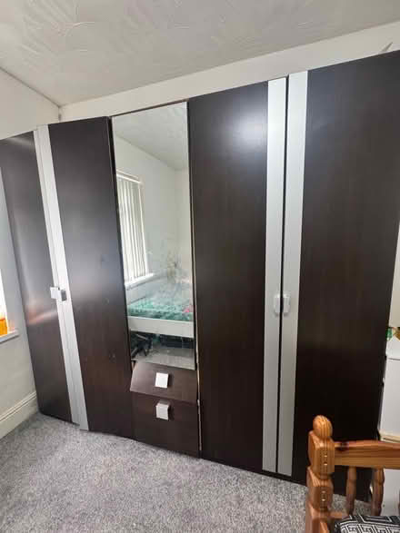 Photo of free 4 Door Wardrobe Mirror & Drawer (B8 2HP) #1