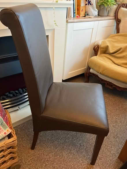 Photo of free Brown Leather Dining Chairs (Oakway area NN8) #1