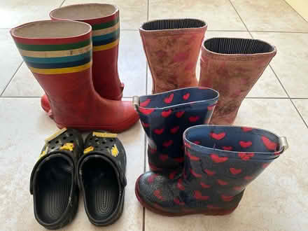 Photo of free Children’s wellies + crocs (Orpington BR6) #1