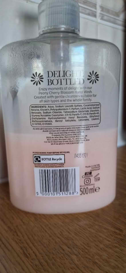 Photo of free Hand Wash, Cherry Blossom 1/2 full (Corstorphine EH12) #2