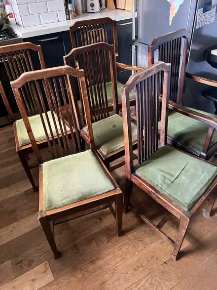 Photo of free 6 old wooden chairs (Buxton Central SK17) #1
