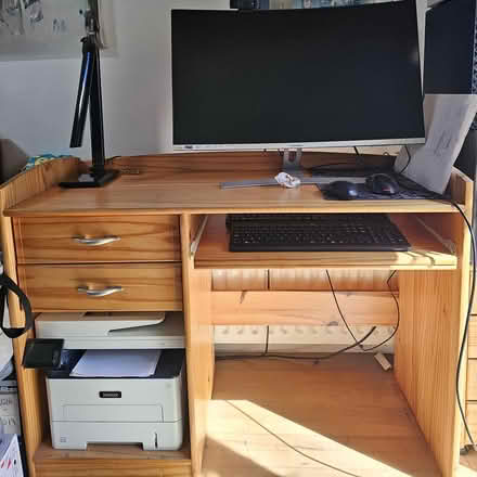 Photo of free Computer Desk with keyboard shelf (Glenageary) #1