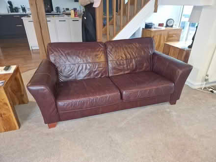 Photo of free Leather 3 piece sofa (TW16) #2