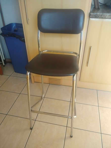 Photo of free Brown bar stool (Brinscall PR6) #1