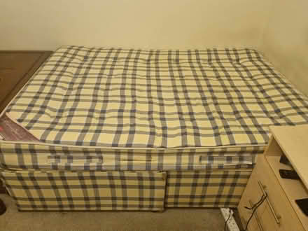 Photo of free Grey 2 seater sofa, double bed drawers (Loudwater HP10) #1