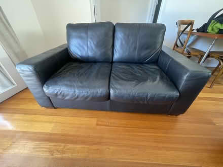 Photo of free Black leather couches (Inverloch) #3