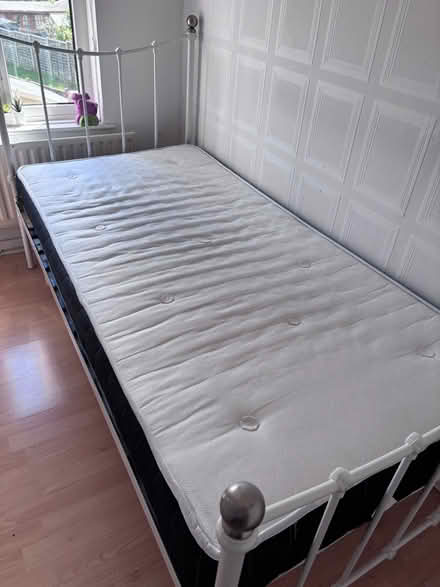 Photo of free Single bed frame and mattress (Ditton ME20) #1