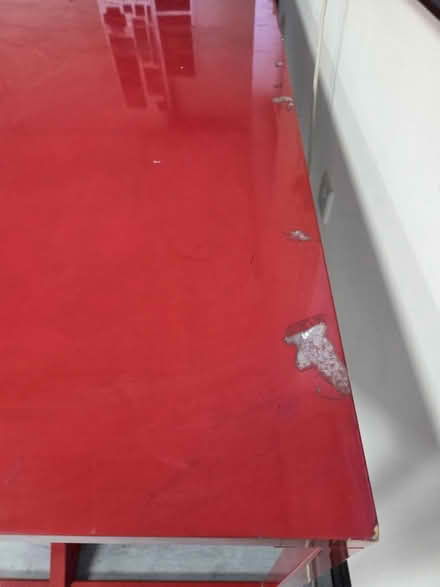 Photo of free Big red metal table (BB1 5SJ) #4