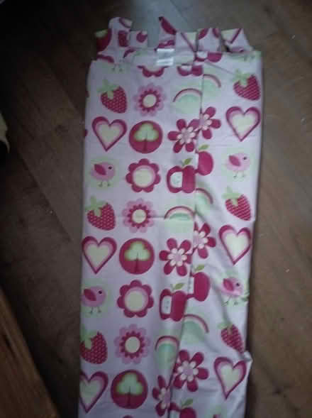 Photo of free Pair of pink birds, hearts curtains (Odd Down) #1