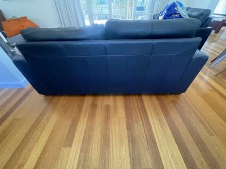 Photo of free Black leather couches (Inverloch) #4