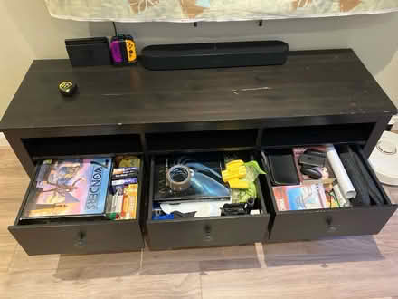 Photo of free Black wooden sideboard (E32ut) #1