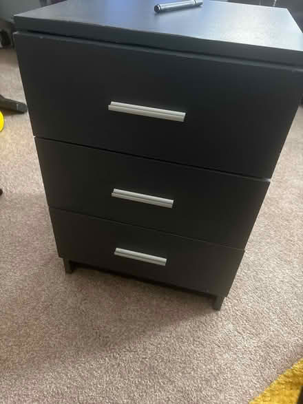 Photo of free Bedside / filing cabinet - grey (Oval) #1