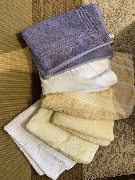 Photo of free Assorted decent towels and a bath mat (Gorse Hill GU22) #1