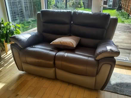 Photo of free Sofa - leather 2 seater (Newmarket Road - airport end) #1