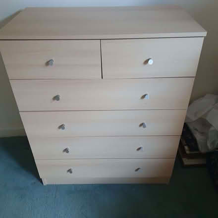 Photo of free Light Oak Effect Wardrobe & Matching Chest of Drawers (TN29) #1