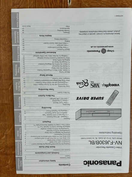 Photo of free Panasonic VHS VCR (Greenbank CW8) #4