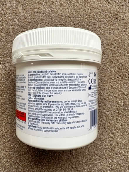 Photo of free Zeroderm Ointment (Bowburn (DH6)) #4