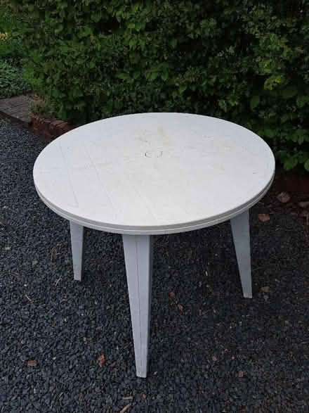 Photo of free White plastic garden table (Bowerham LA1) #2