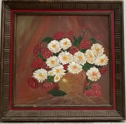 Photo of free Framed Vintage Floral Painting (Redwood City) #1