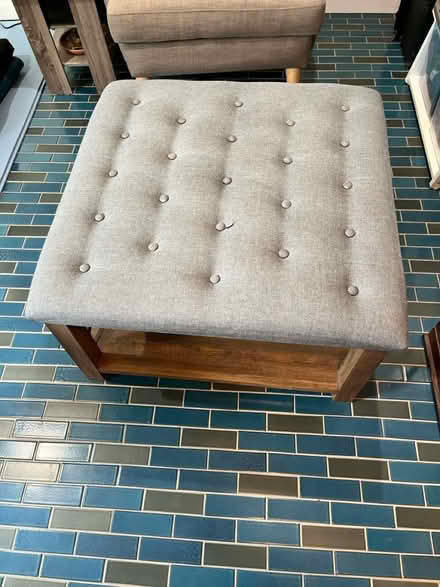 Photo of free Ottoman with shelf (Vallejo) #1