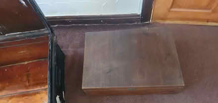 Photo of free 1 very large blue cabin trunk lstrong box and1brasslined box (Bradway S17) #1