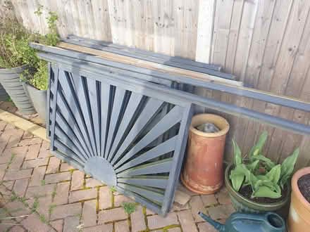 Photo of free 7 Decking Wood sun dial panels (St Leonard’s-on-Sea TN38) #1