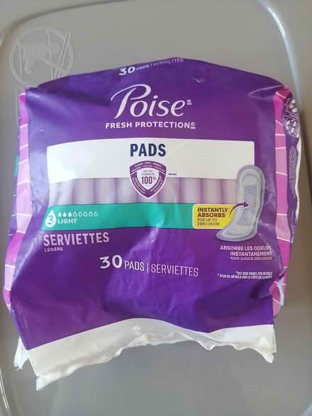 Photo of free Poise Incontinence Pads (Old Ottawa East) #1