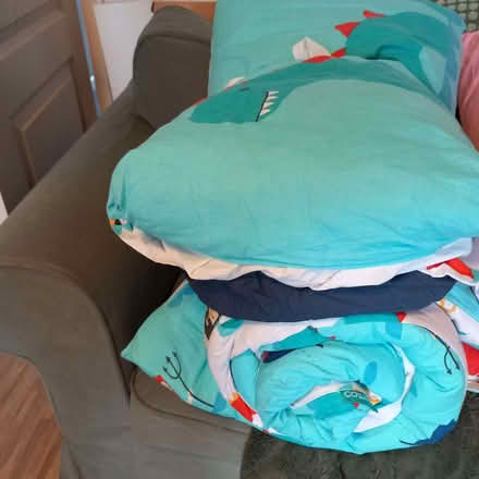 Photo of free Duvet, cover, pillow + case, sheet and protector (Henwick RG18) #1