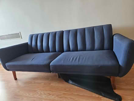 Photo of free Blue couch, 7 ft wide (Southwest/Waterfront DC) #1
