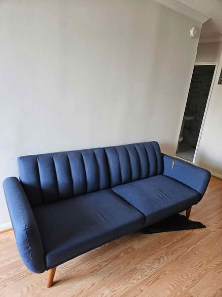 Photo of free Blue couch, 7 ft wide (Southwest/Waterfront DC) #2