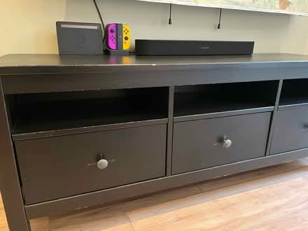 Photo of free Black wooden sideboard (E32ut) #2