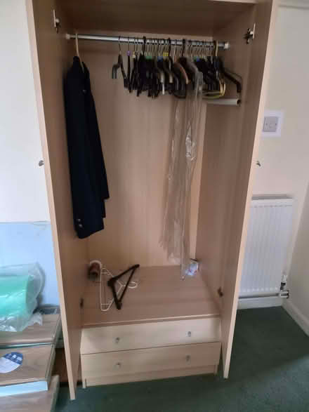 Photo of free Light Oak Effect Wardrobe & Matching Chest of Drawers (TN29) #3