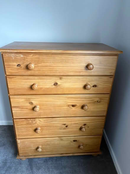 Photo of free Pine chest of drawers (Reydon IP18) #1